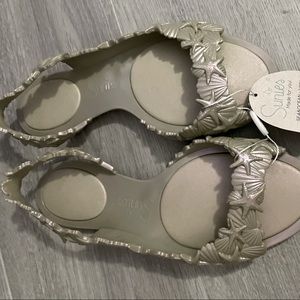 Sunies Sea & Ocean Ivory Iridescent Sandal